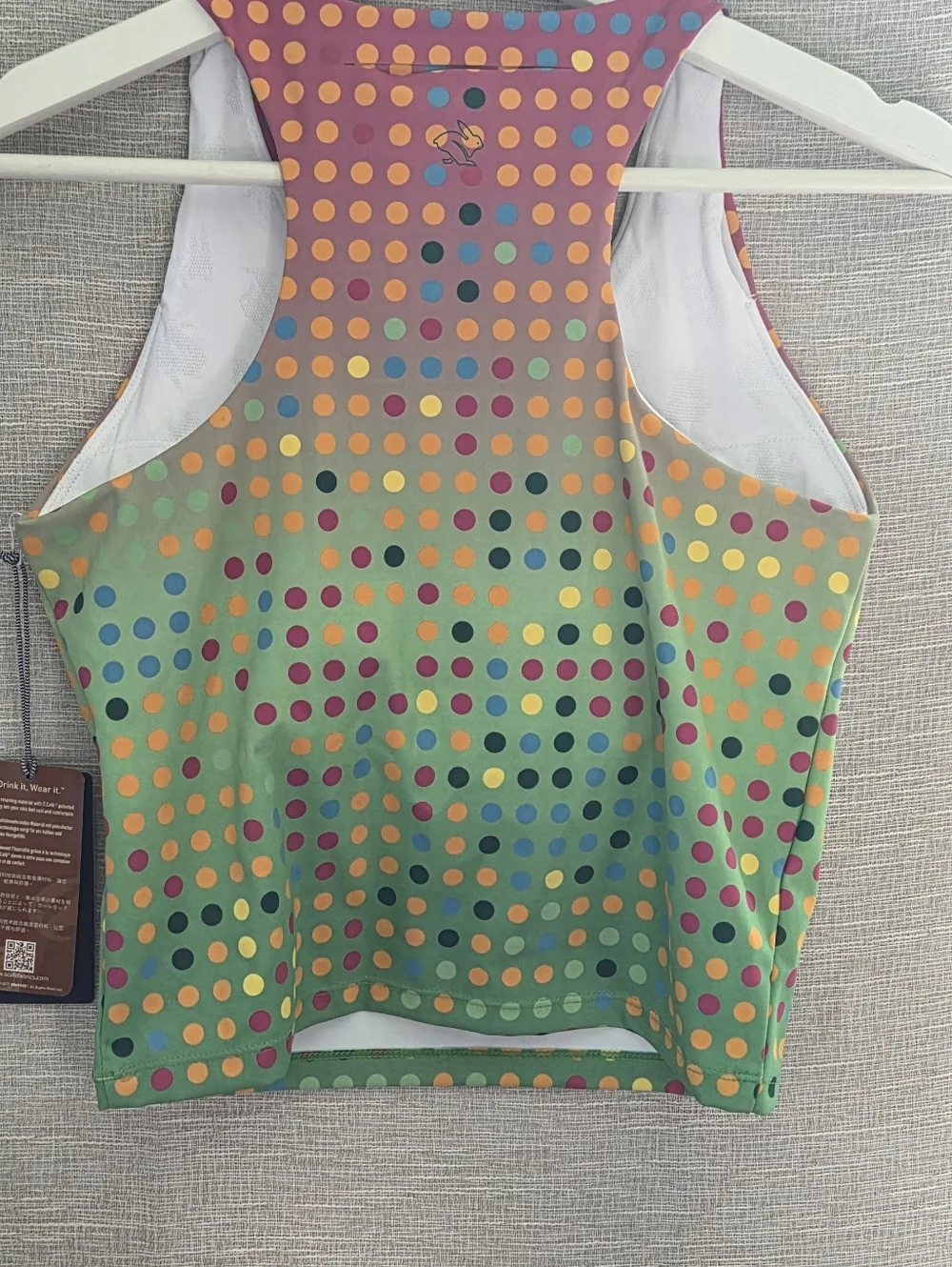 Rabbit racerback GO TIME japan Multicolor Dot-Print Active Tank Top - Picture 4 of 9